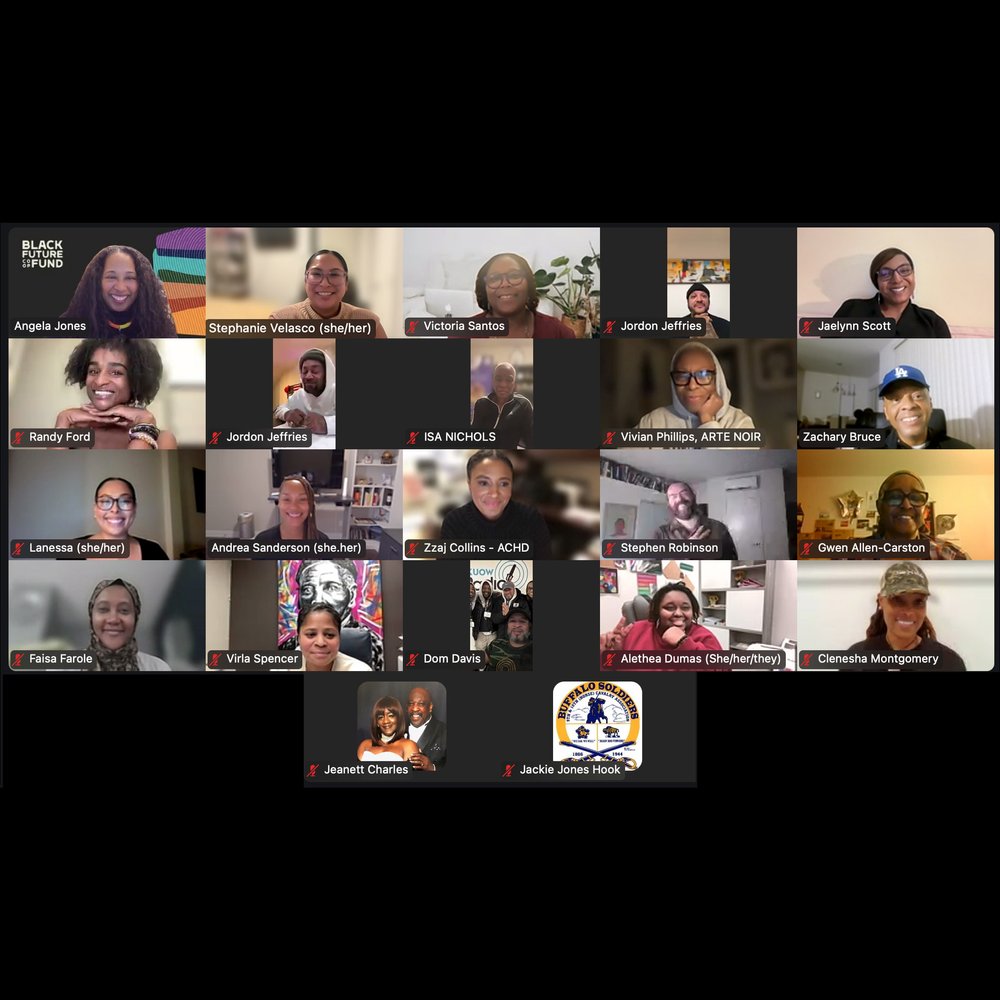 Screenshot of a Zoom call