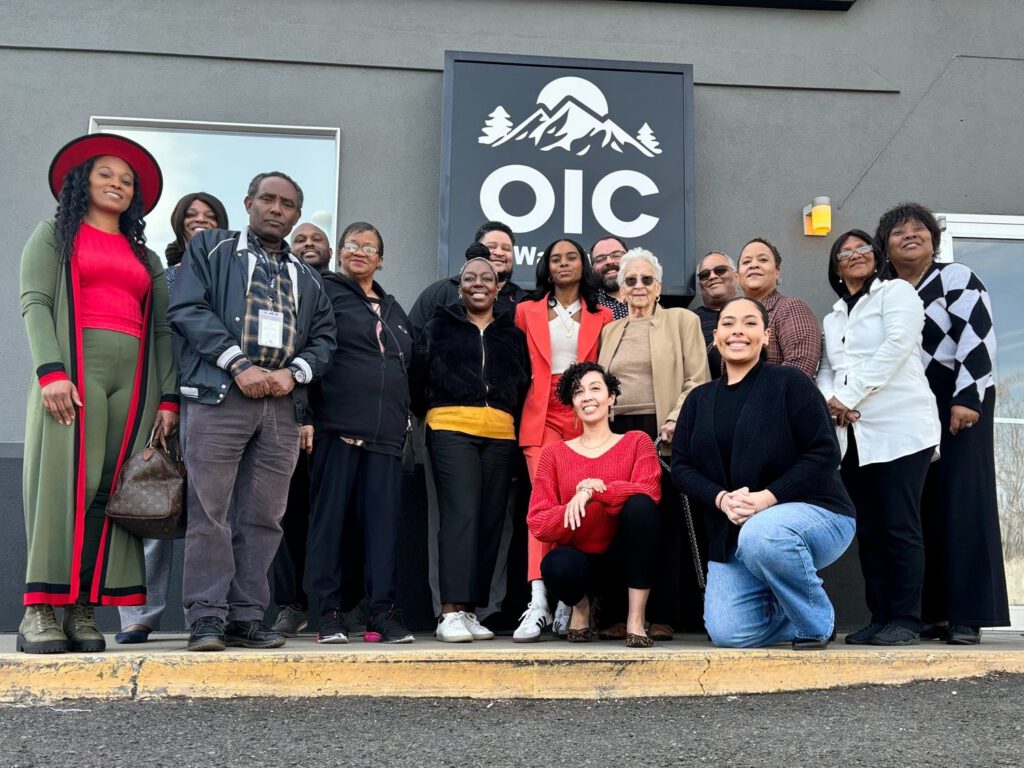 Group photo of people standing outside