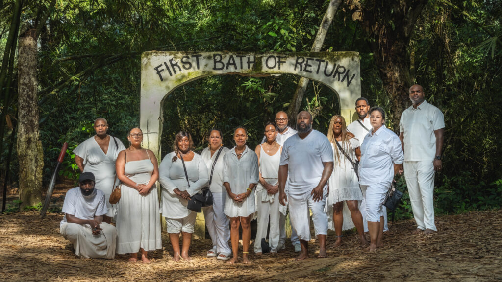 BFCF grantees at the First Bath of Return in Accra, during the 2025 Ghana Homeward Journey.